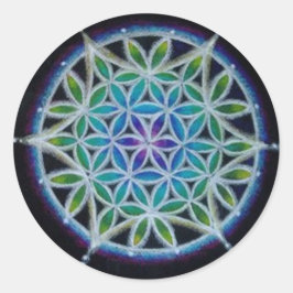Adesivo Redondo Flor da vida Mandala Sticker
