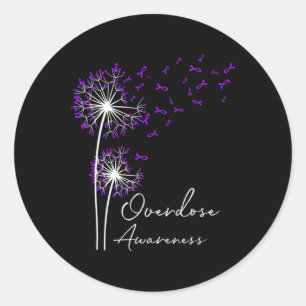 Adesivo Redondo Flor Dandelion Faith Esperança Ama Sobredosagem Ro
