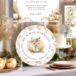 Adesivo Redondo Flor de Abóbora Outonal Folha de Flor Silvestre En