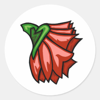 Adesivo Redondo Flor de abstrato 1 - Rosa