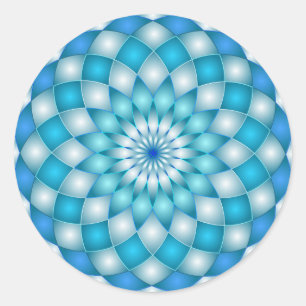 Adesivo Redondo Flor de abstrato de mandala