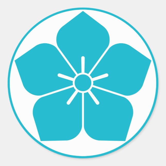 Adesivo Redondo Flor de balão em bagaço de arroz (Frente)