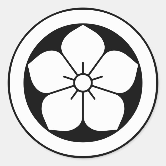 Adesivo Redondo Flor de balão em círculo (Frente)