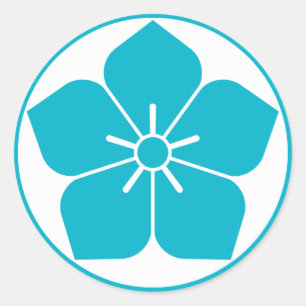 Adesivo Redondo Flor de balão no bolo de arroz