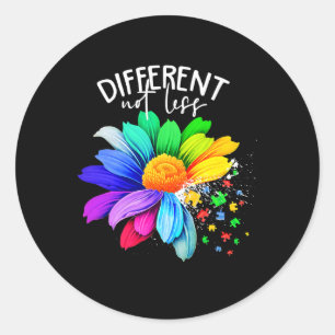 Adesivo Redondo Flor de Cor Diferente Não Menos Conscientização so