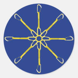 Adesivo Redondo Flor de Desenho Rápido