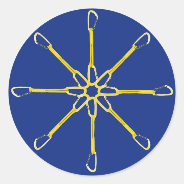 Adesivo Redondo Flor de Desenho Rápido (Frente)