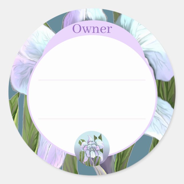 Adesivo Redondo Flor de esmeraldo (Frente)