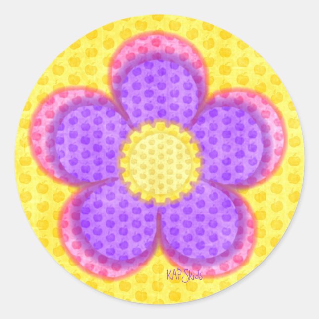 Adesivo Redondo Flor de Flor de Maçã (Frente)