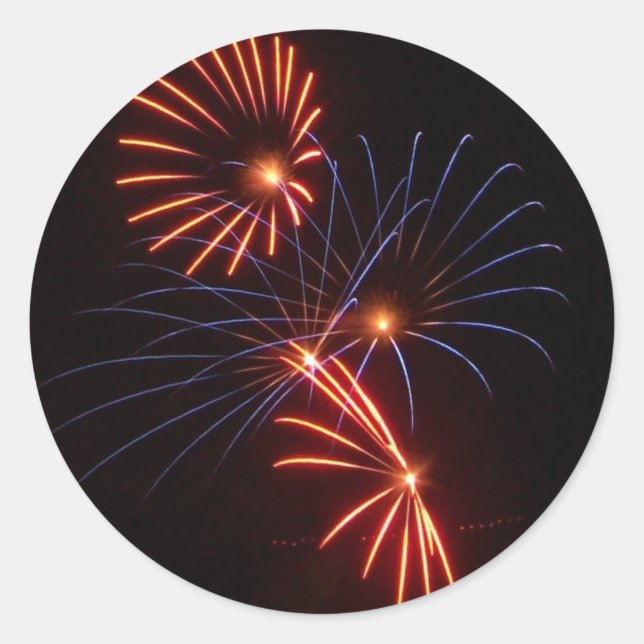 Adesivo Redondo Flor de Fogo (Frente)