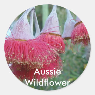 Adesivo Redondo Flor de Goma Vermelha