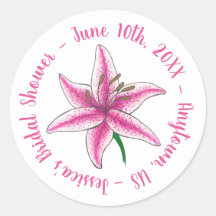 Flor de Lírio Rosa Casamento Chá de Bebê Floral Ja