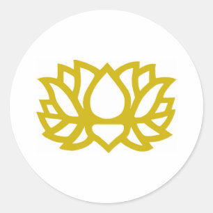 Adesivo Redondo Flor de Lotus