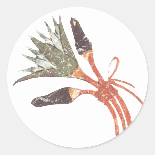 Adesivo Redondo Flor de lótus egípcia e botões (Frente)