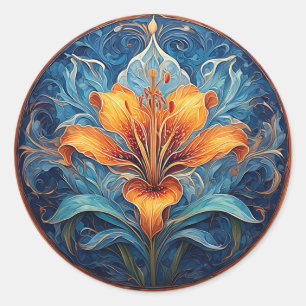 Adesivo Redondo Flor de Mandala Colorida 🌺 Espiritualidade Vibran