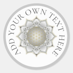 Adesivo Redondo Flor De Vida - Blossomas Mandala 1