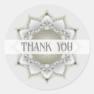 Adesivo Redondo Flor De Vida - Blossomas Mandala 1