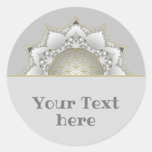 Adesivo Redondo Flor De Vida - Blossomas Mandala 1