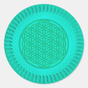 Adesivo Redondo Flor de Vivo - Sol - padrão sem soldadura 2