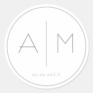 Adesivo Redondo Flor desenhada à mão ilustrada