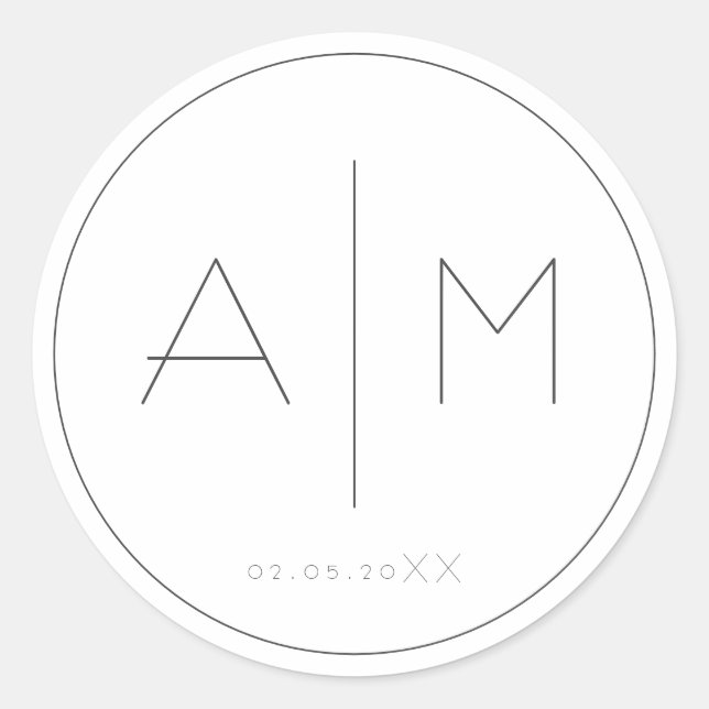 Adesivo Redondo Flor desenhada à mão ilustrada (Frente)