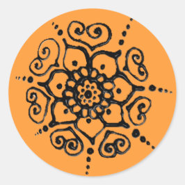 Adesivo Redondo Flor Do Amor (Henna)