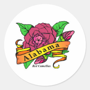 Adesivo Redondo Flor do Estado do Alabama