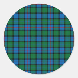 Adesivo Redondo Flor do Tartan do nacional de Scotland