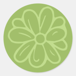 Adesivo Redondo Flor do Verde Jardim