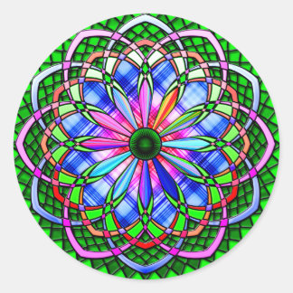 Adesivo Redondo Flor Espiral Por Springtime