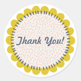 Adesivo Redondo Flor Funky