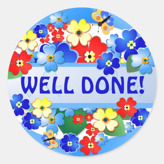 Adesivo Redondo Flor Garden ~ Prêmio Sticker (Frente)