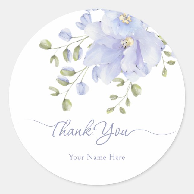 Adesivo Redondo Flor macia púrpura (Frente)