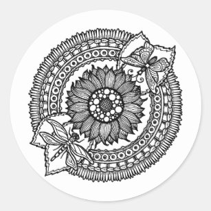 Adesivo para Colorir Mandala Tribal - TACOLADO PAPEL DE PAREDE