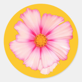 Adesivo Redondo Flor rosa