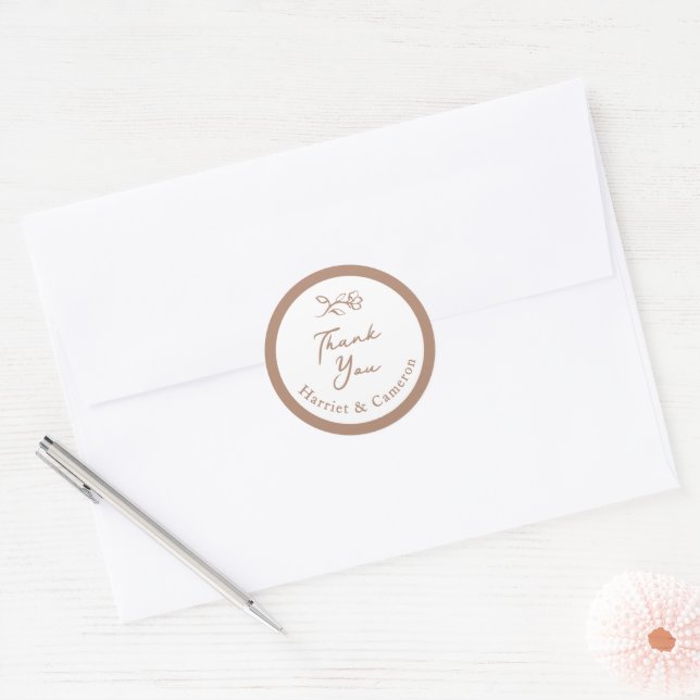 Adesivo Redondo Flor Simples (Envelope)