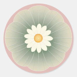 Adesivo Redondo Flor Simples