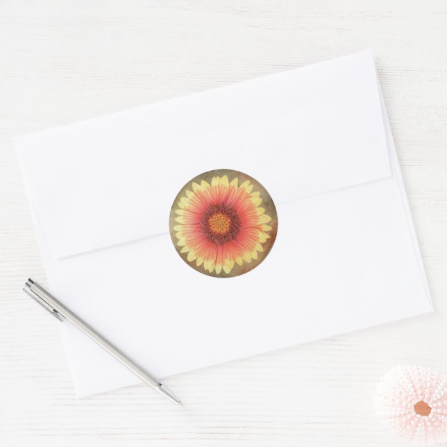 Adesivo Redondo Flor solteiro-índia (Envelope)