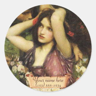 Adesivo Redondo "Flora e os Zephyrs" Pré-Raphaelite