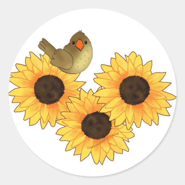 Adesivo Redondo Floral (Frente)