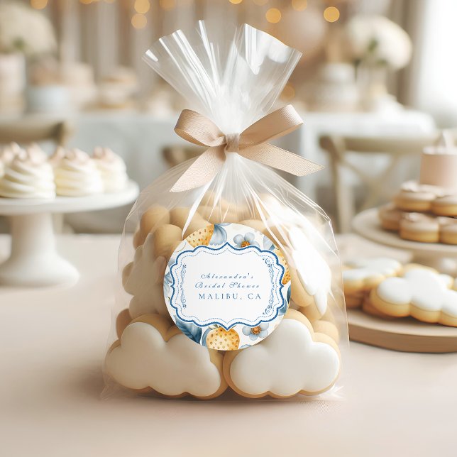 Adesivo Redondo Floral Berry Chic Chá de panela (Criador carregado)