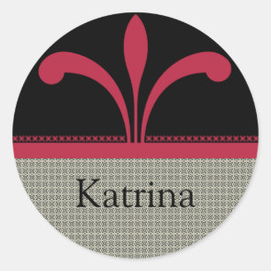 Adesivo Redondo Floral Chic Stickers, Magenta