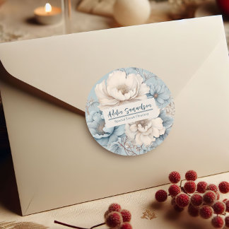 Adesivo Redondo Floral Design Event Planner Promotional Business