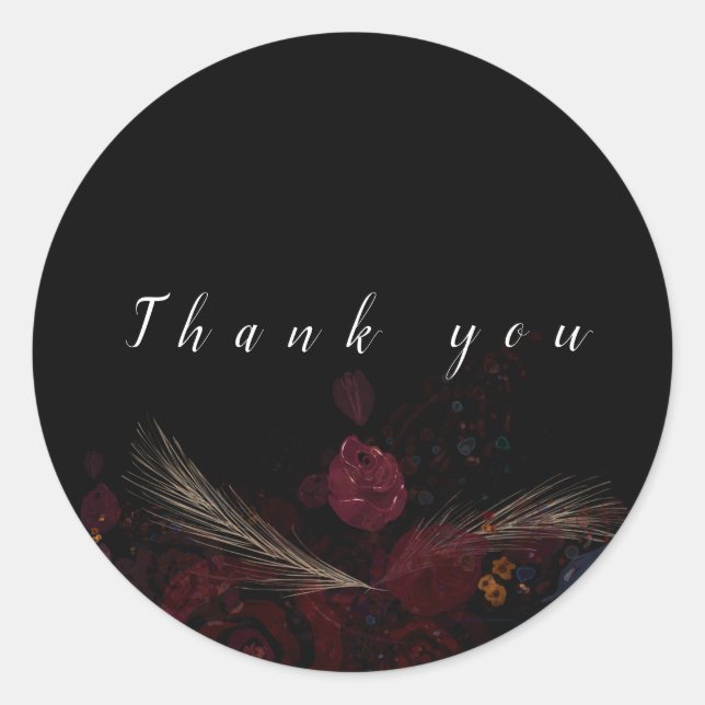 Adesivo Redondo Floral elegante (Frente)