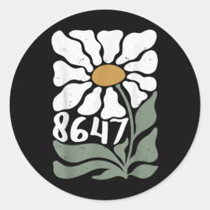 Adesivo Redondo Floral Flor Retroativo 8647