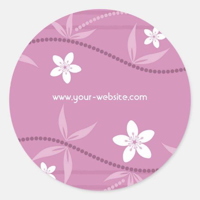 Adesivo Redondo Floral Gift Sticker (Frente)