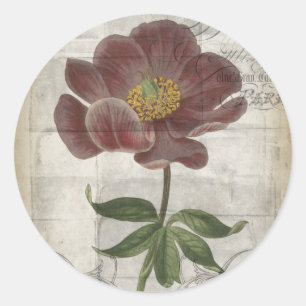 Adesivo Redondo Floral I Francês