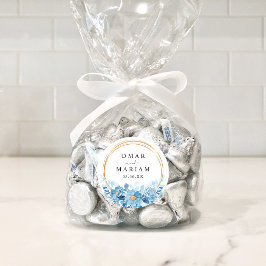 Adesivo Redondo Floral Islâmico Nikkah Wedding Favor