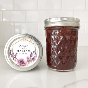 Adesivo Redondo Floral Islâmico Nikkah Wedding Favor