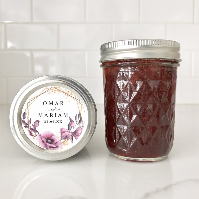 Adesivo Redondo Floral Islâmico Nikkah Wedding Favor (Criador carregado)